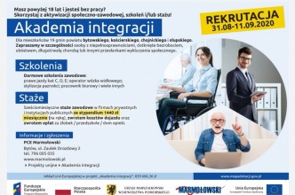 Zdjęcie do: Prywatne Centrum Edukacyjne „MARMOŁOWSKI” s.c. zaprasza do udziału w projekcie „Akademia integracji”.