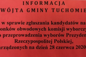 Zdjęcie do: Informacja Wójta Gminy Tuchomie