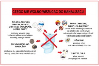 Zdjęcie do: Apel o nie wrzucanie śmieci do kanalizacji sanitarnej.