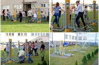 Zdjęcie do: Utworzenie terenów rekreacyjnych w Tuchomiu - siłownia zewnętrzna